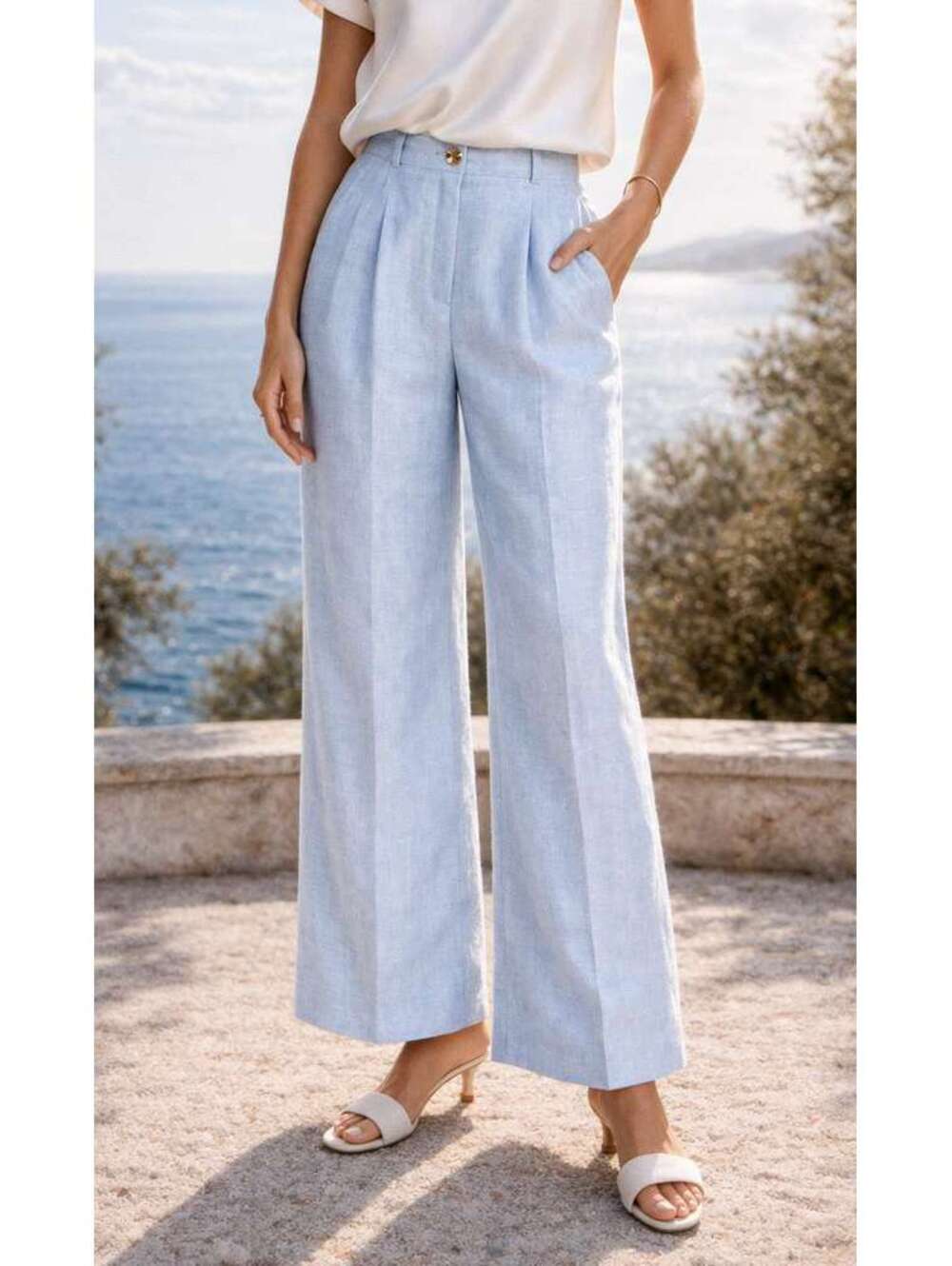 Ravella Lina Italian Linen Pant Size M / 38